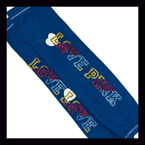 Vintage PINK Blue Rainbow Mega Bling Glitter Matching Set Size Extra Small - Picture 4 of 13